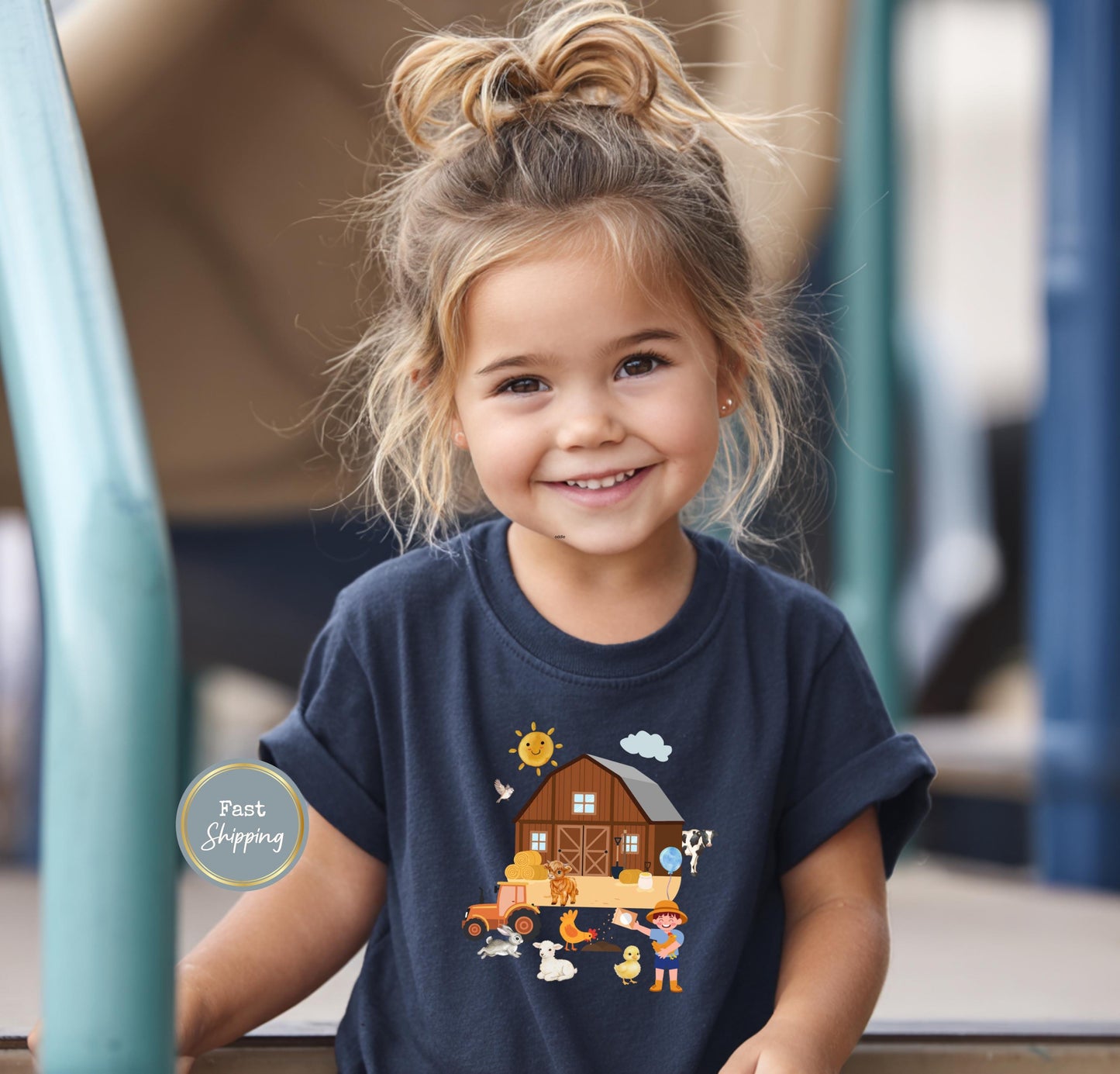 Farm Animals Toddler Shirt, Farming Kids Tee, Animal Lover Outfit