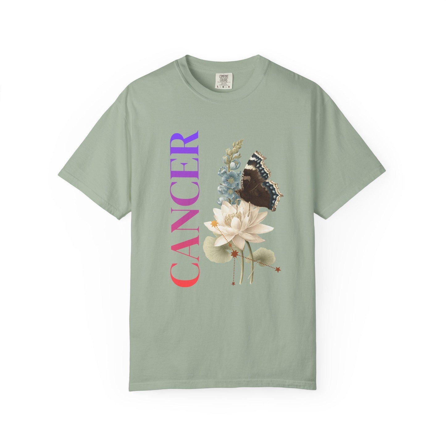Cancer June July Birth Month Flower Zodiac Constellation Shirt | Comfort Colors Tee