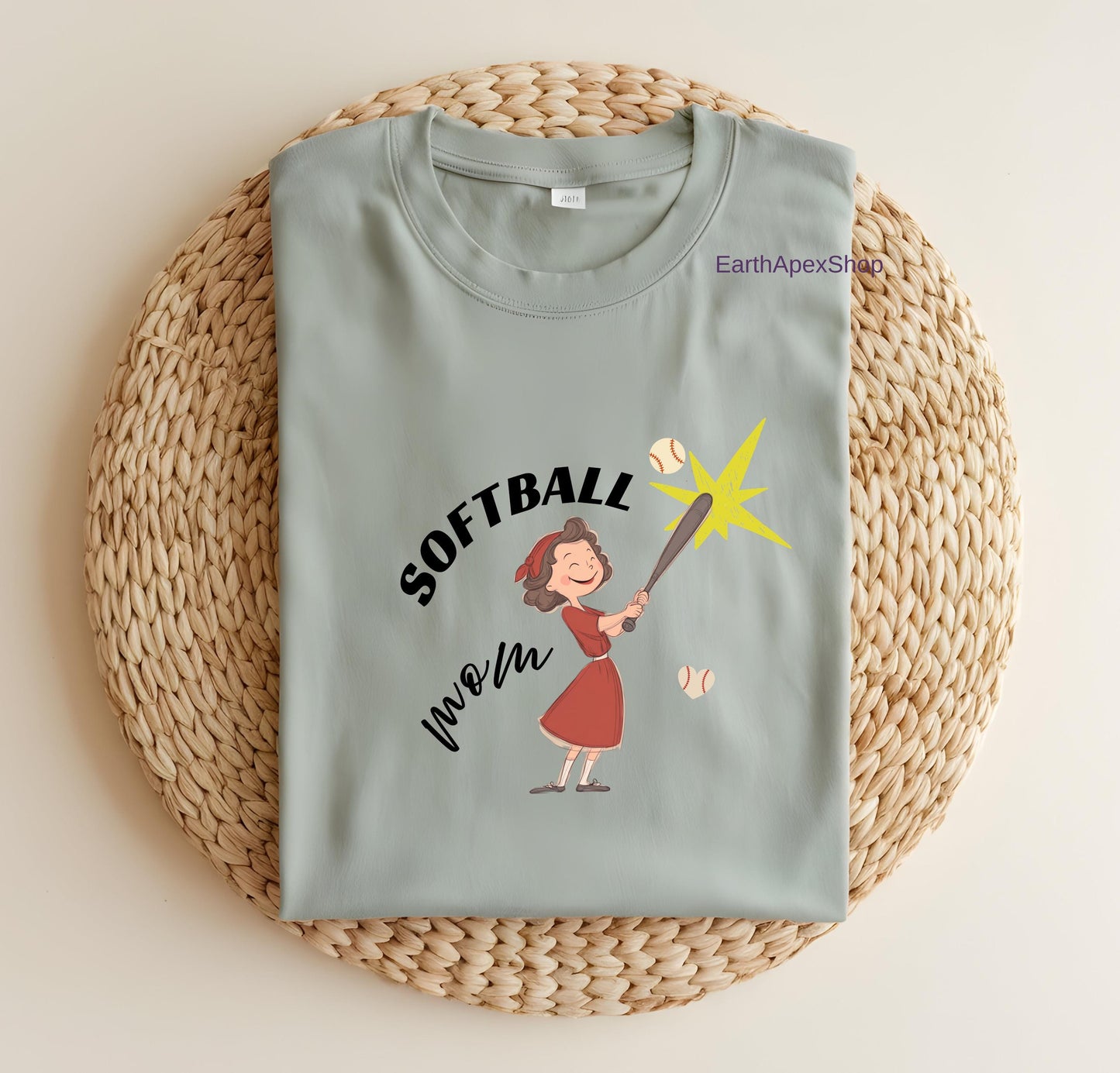 Funny Softball Mom Shirt, Sport Mama Comfort Colors Tee, Gameday Women Tshirts Retro