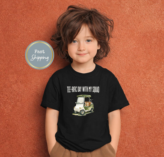 Golf Shirt Matching Golfer Tee-rific Day with My Squad Father's Day Gift Custom