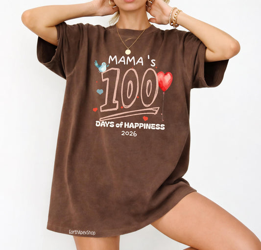 100 Days of Motherhood Shirt, Korean New Mom Milestone Postpartum Gift