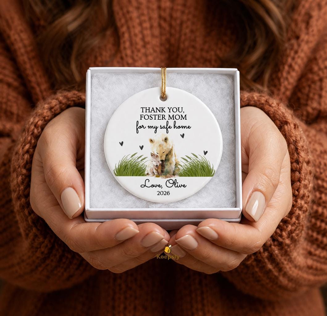 Foster Mom Ornament Personalized, Adoption Parent Gift, Mother's Day Thank You Keepsake