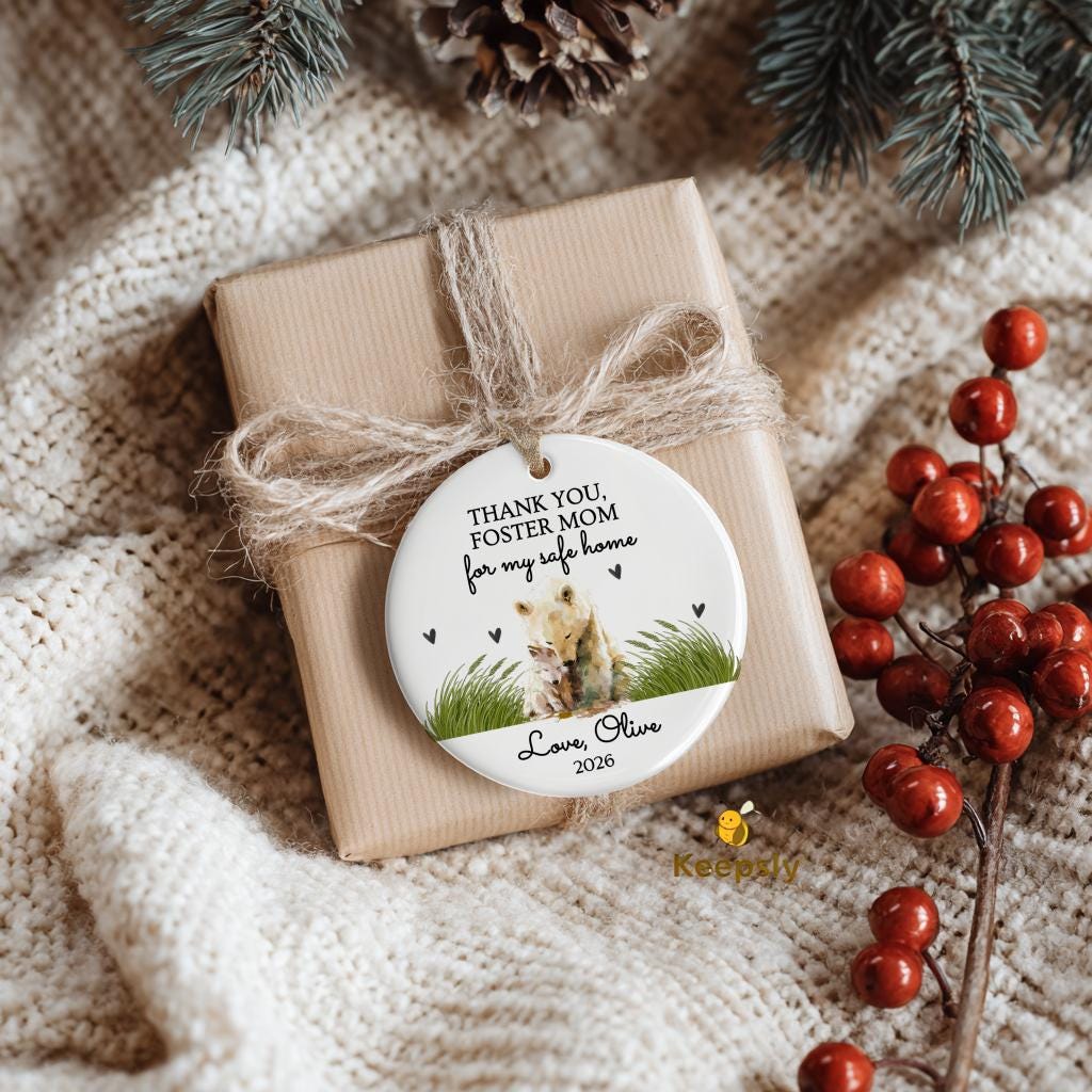 Foster Mom Ornament Personalized, Adoption Parent Gift, Mother's Day Thank You Keepsake