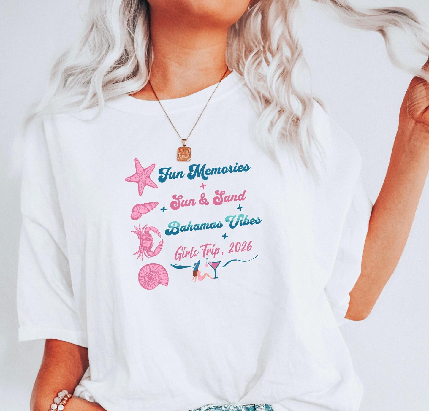 Girls Trip Shirt Personalized, Comfort Colors Custom Name Vacation Tshirt, Matching Beach Trip Tee