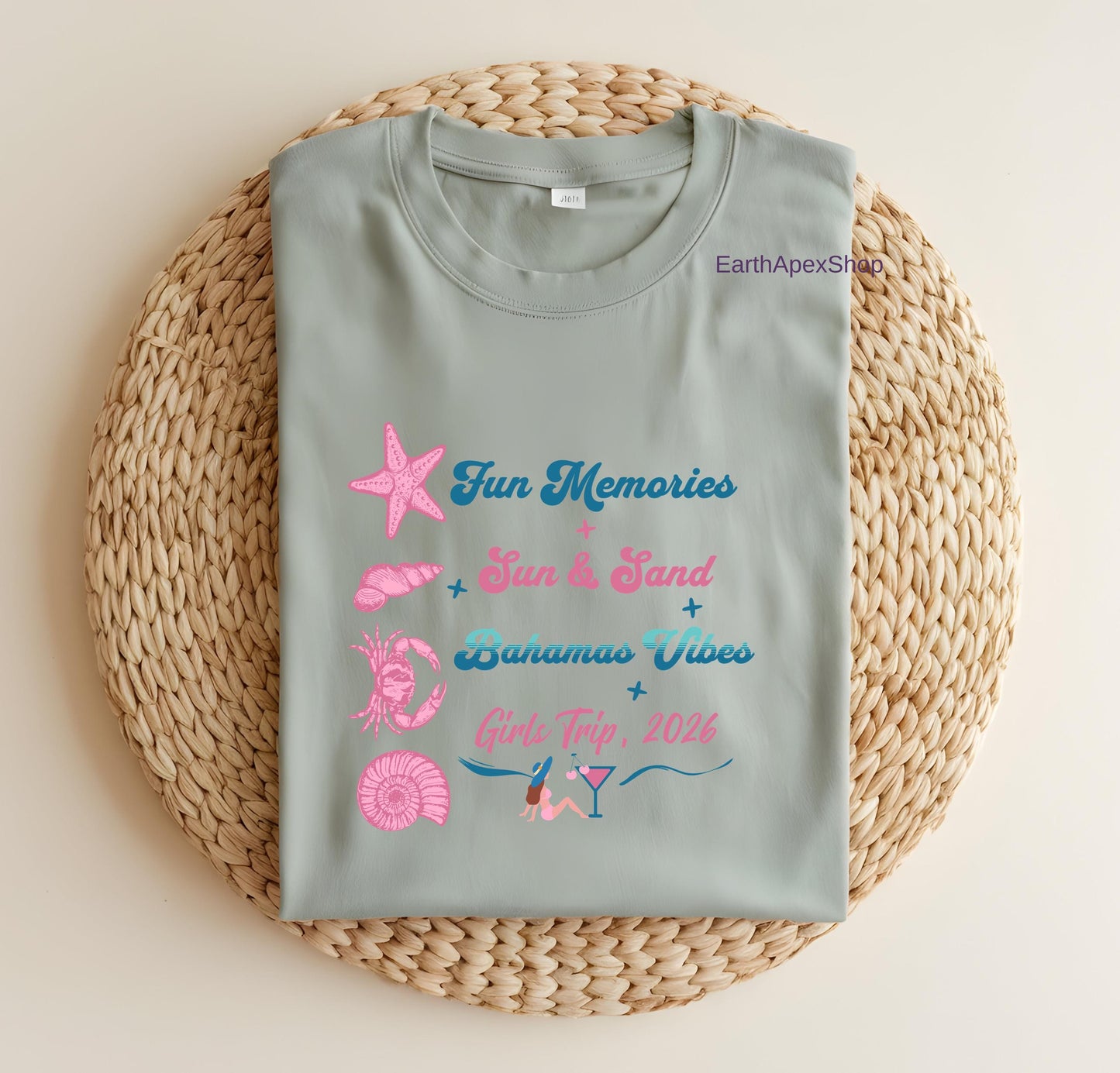 Girls Trip Shirt Personalized, Comfort Colors Custom Name Vacation Tshirt, Matching Beach Trip Tee