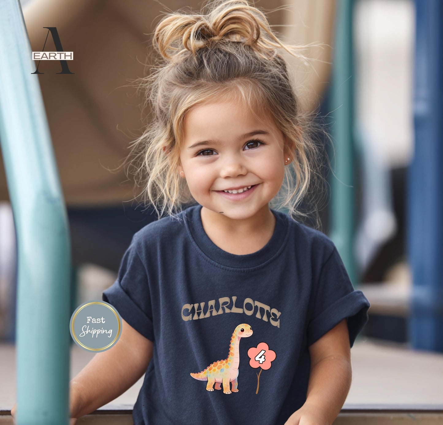 Personalized 3rd Birthday Shirt, Dinosaur Kids Tee, First Birthday Brachiosaurus Outfit