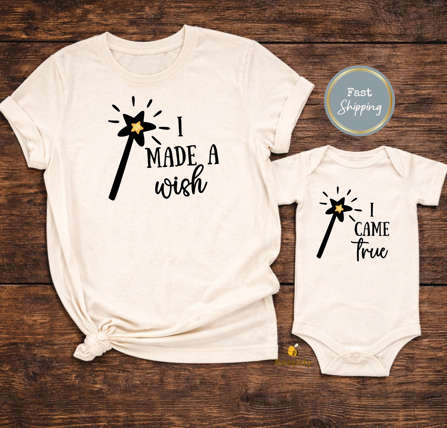 Matching Family Shirts, Mommy and Me, I Made A Wish Came True