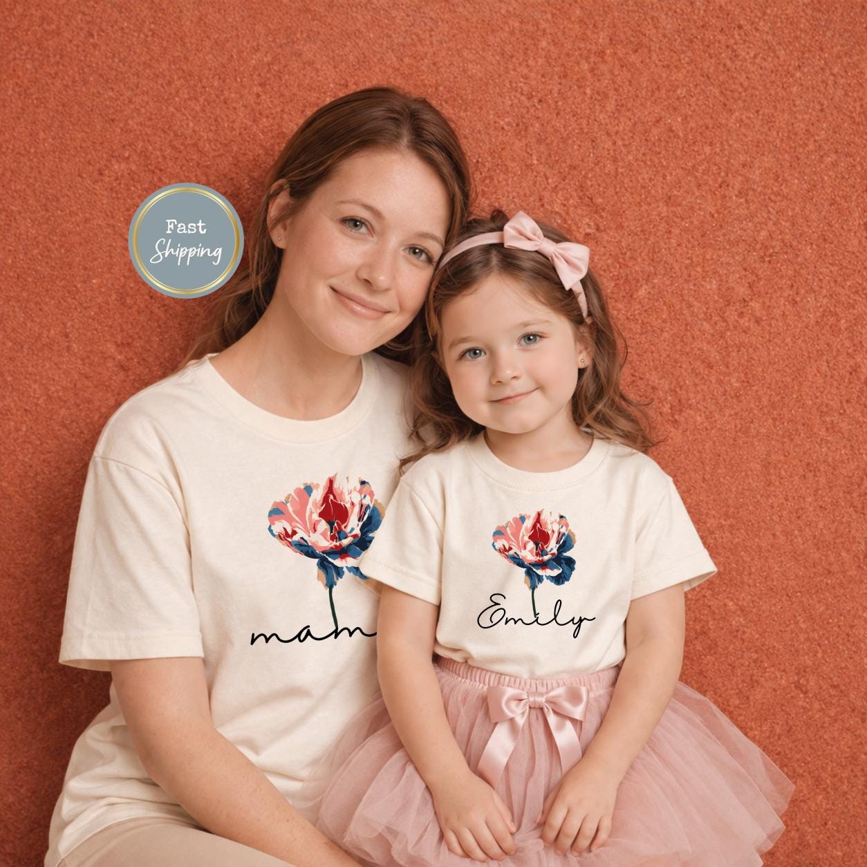 Dandelion Mommy And Me Shirts, Mama Mini Outfits, Floral Mother Daughter Matching Outfit, Mother's Day Gift