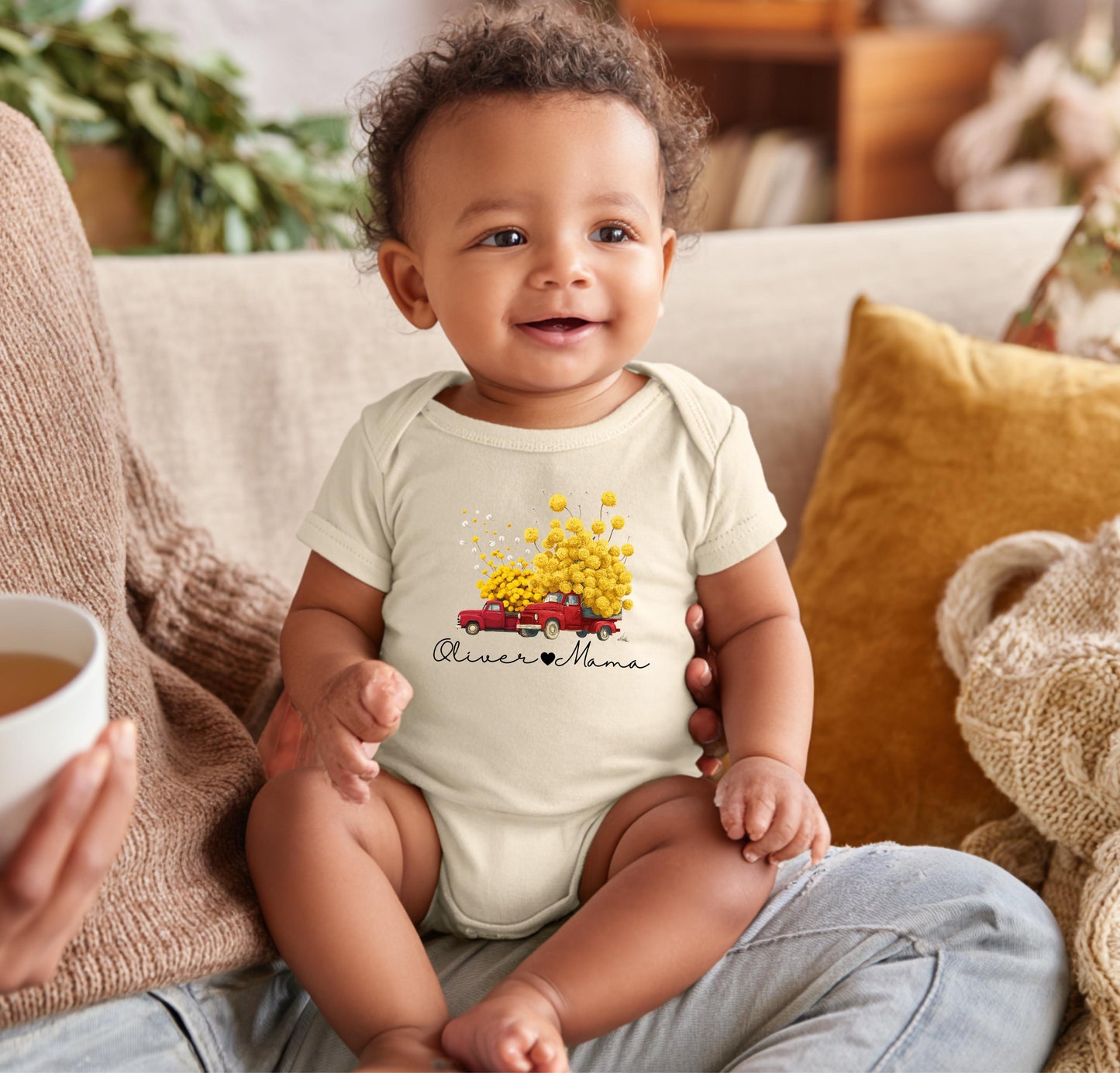 Yellow Dandelion Mommy And Me Shirts, Red Truck Mama Mini Outfits, Mother Daughter Matching Outfit, Mother's Day Gift