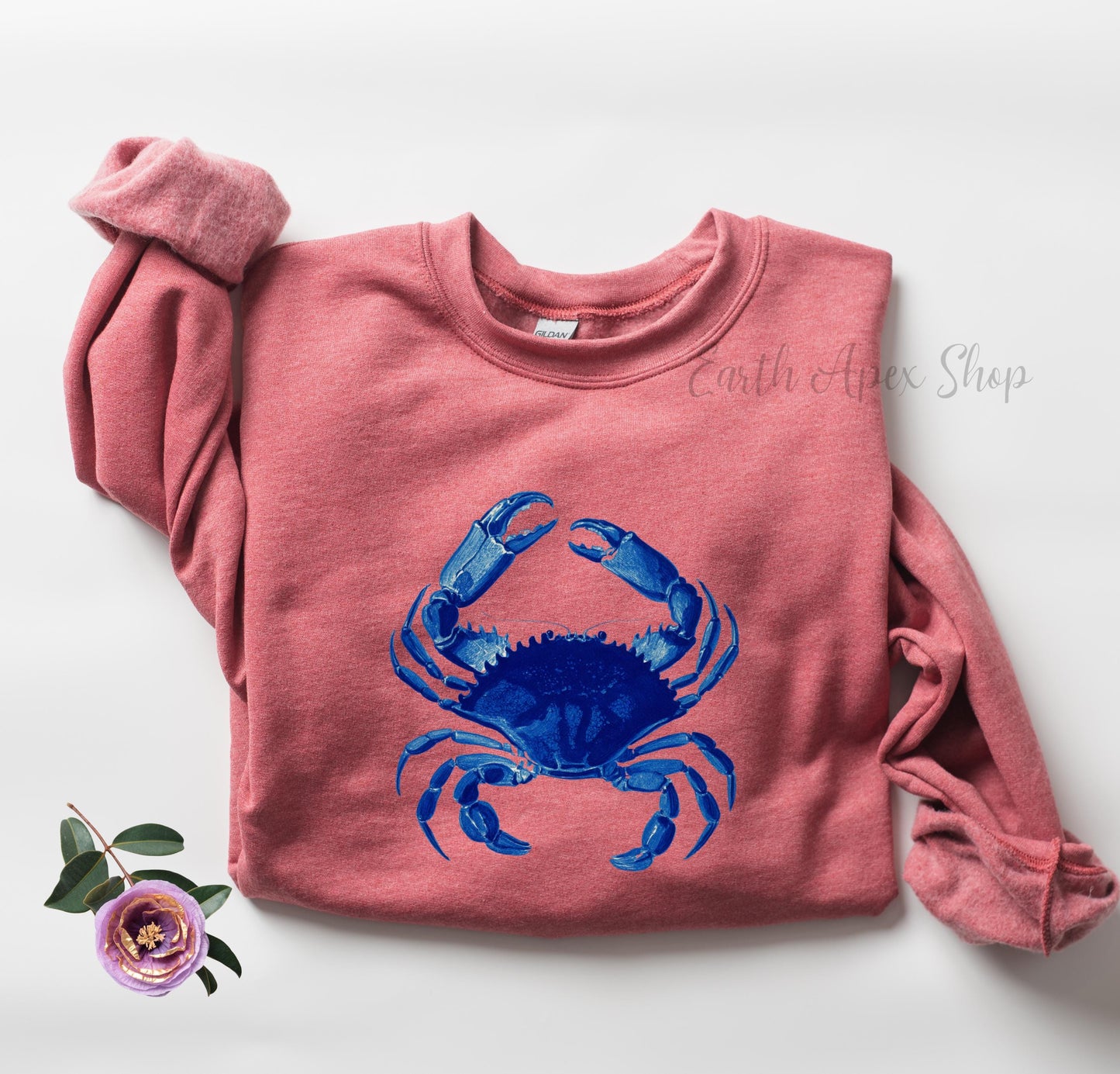 Chesapeake Blue Crab Sweater, Ocean Lover Gift Pullover