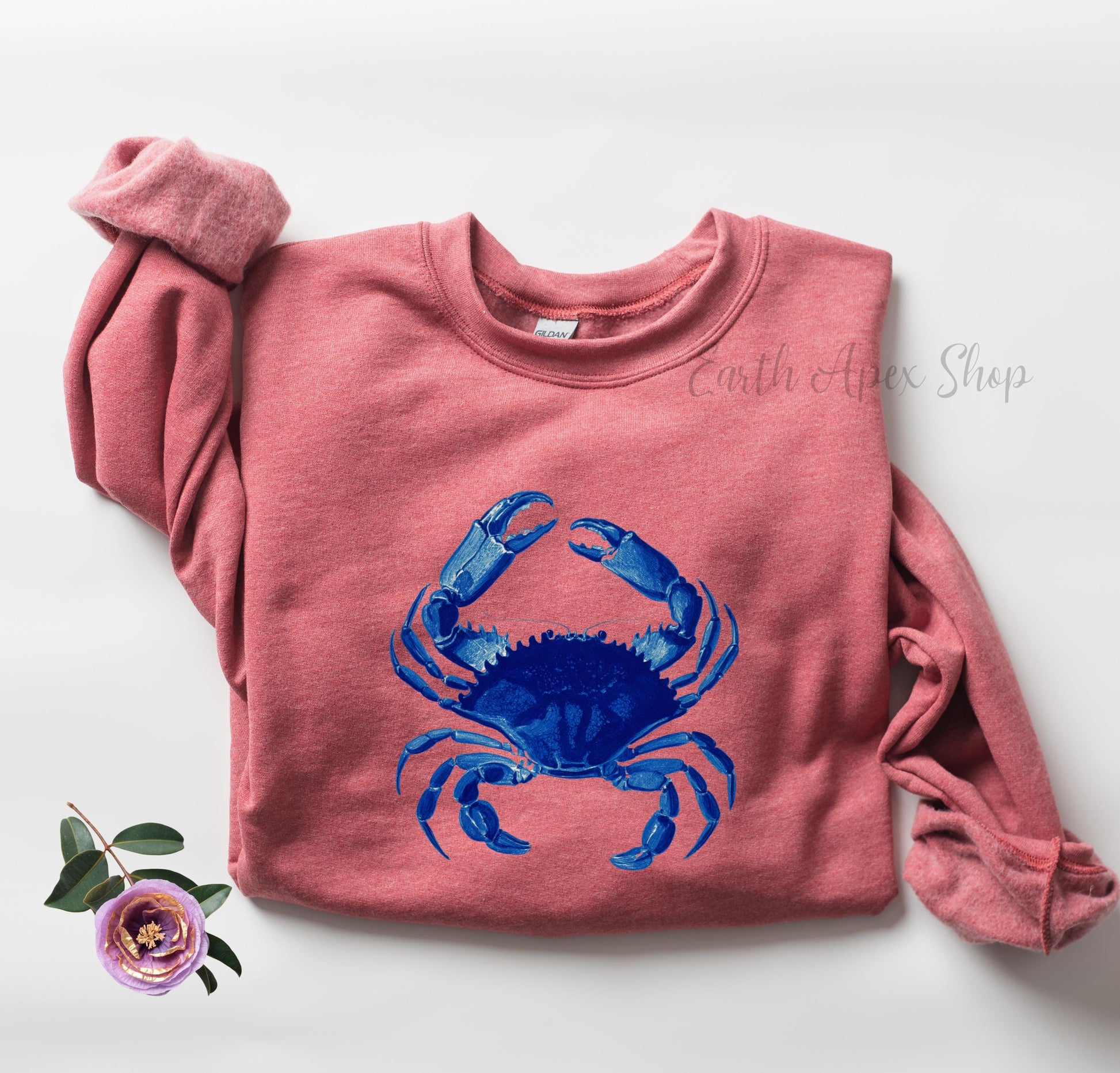 Chesapeake Blue Crab Sweater, Ocean Lover Gift Pullover