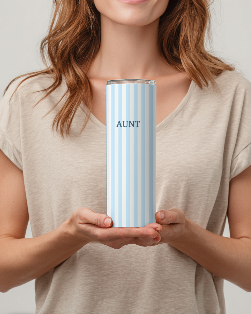 Cabana Stripe Cruise Tumbler, Personalized Family Vacation Cup
