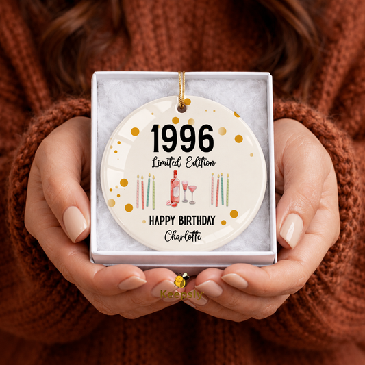 30th Birthday Gifts Ideas for Her Personalized Ceramic Ornament
