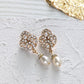 Drop Pearl Earrings Gold