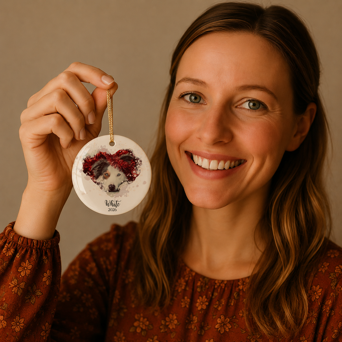 Dog Photo Ornament Personalized Christmas Pet Lover Keepsake