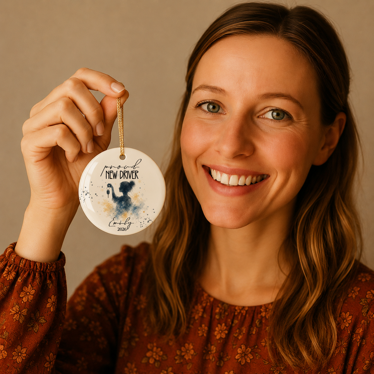 Proud New Driver Ornament Boy – Personalized 2026 Gift