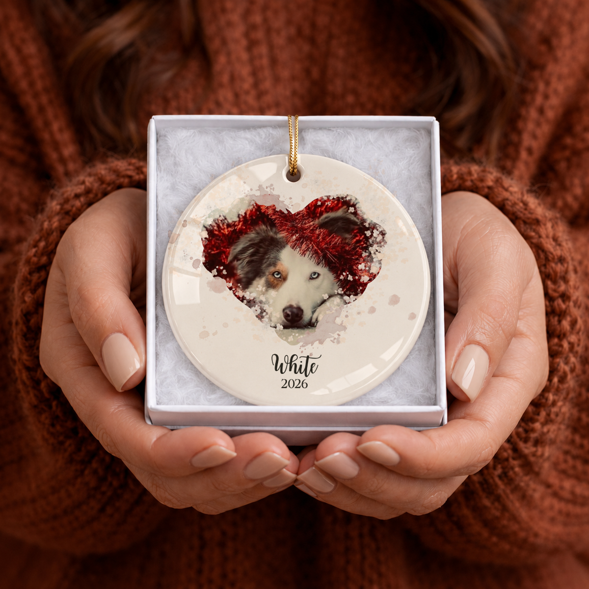 Dog Photo Ornament Personalized Christmas Pet Lover Keepsake