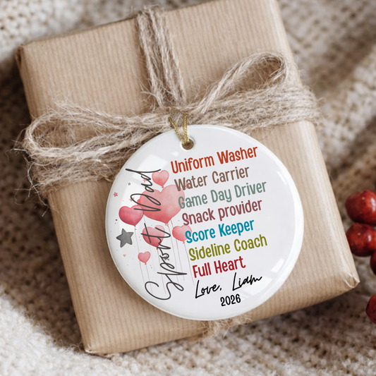 Personalized Dad Ornament Sport Dads Gift Supportive New Daddy Keepsake