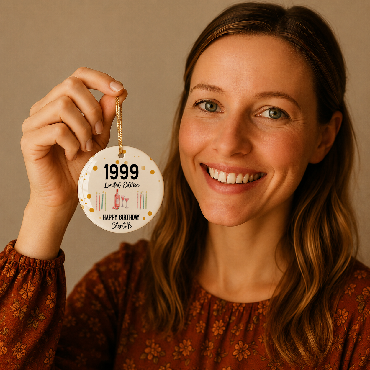 30th Birthday Gifts Ideas for Her Personalized Ceramic Ornament