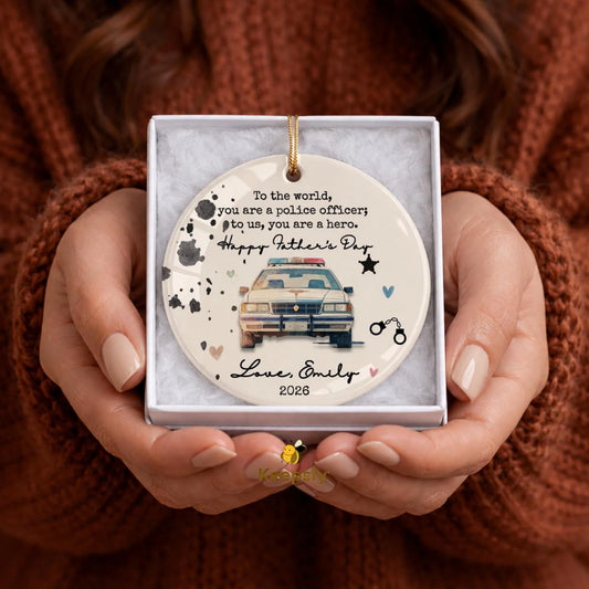 Police Officer Ornament - Father's Day Gift for Sheriff Dad
