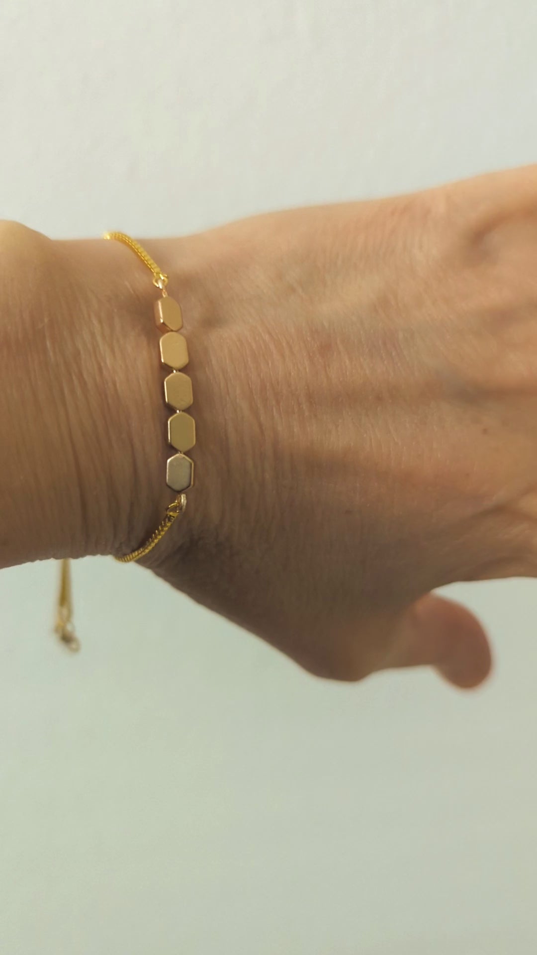 dainty gold bar bracelet