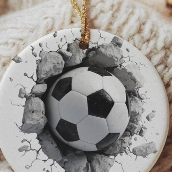 Personalized Football Ornament: Custom Sports Keepsake, 3D Player Gift