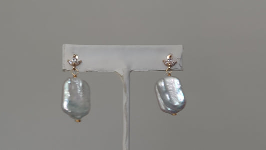 Large Baroque Pearl Earrings