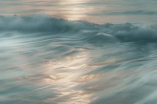 Serene Blue Coastal Waves Digital Download for Beach Home Decor Large Wall Art