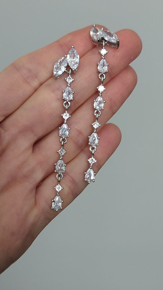 long cz earrings