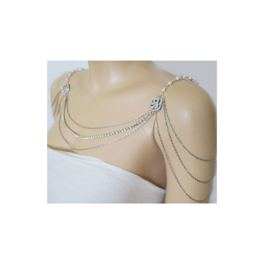 shoulder necklace, boho wedding jewelry