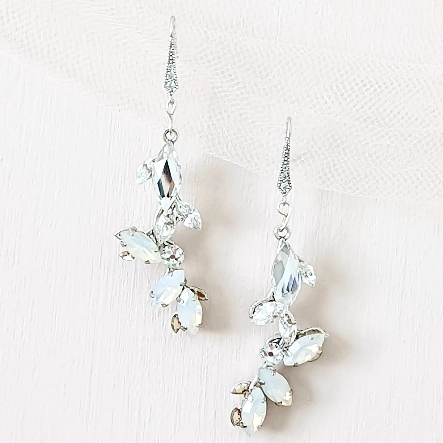 cluster dangle earrings