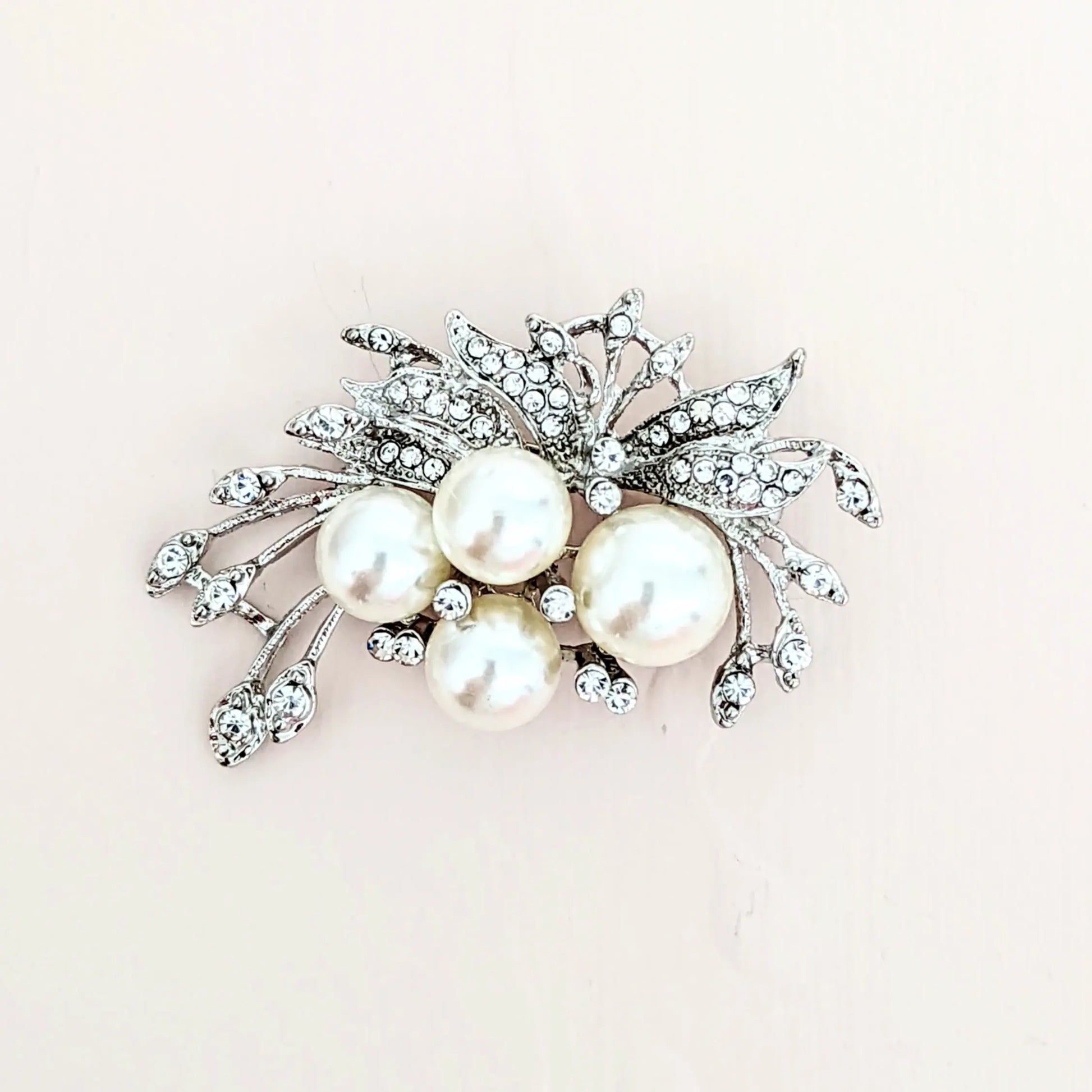 Pearl Brooch Pin Wedding Bouquet Brooches JazzyAndGlitzy