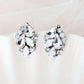 Vintage Bridal Earrings, Cluster White Opal Studs
