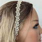 pearl wedding forehead headband 