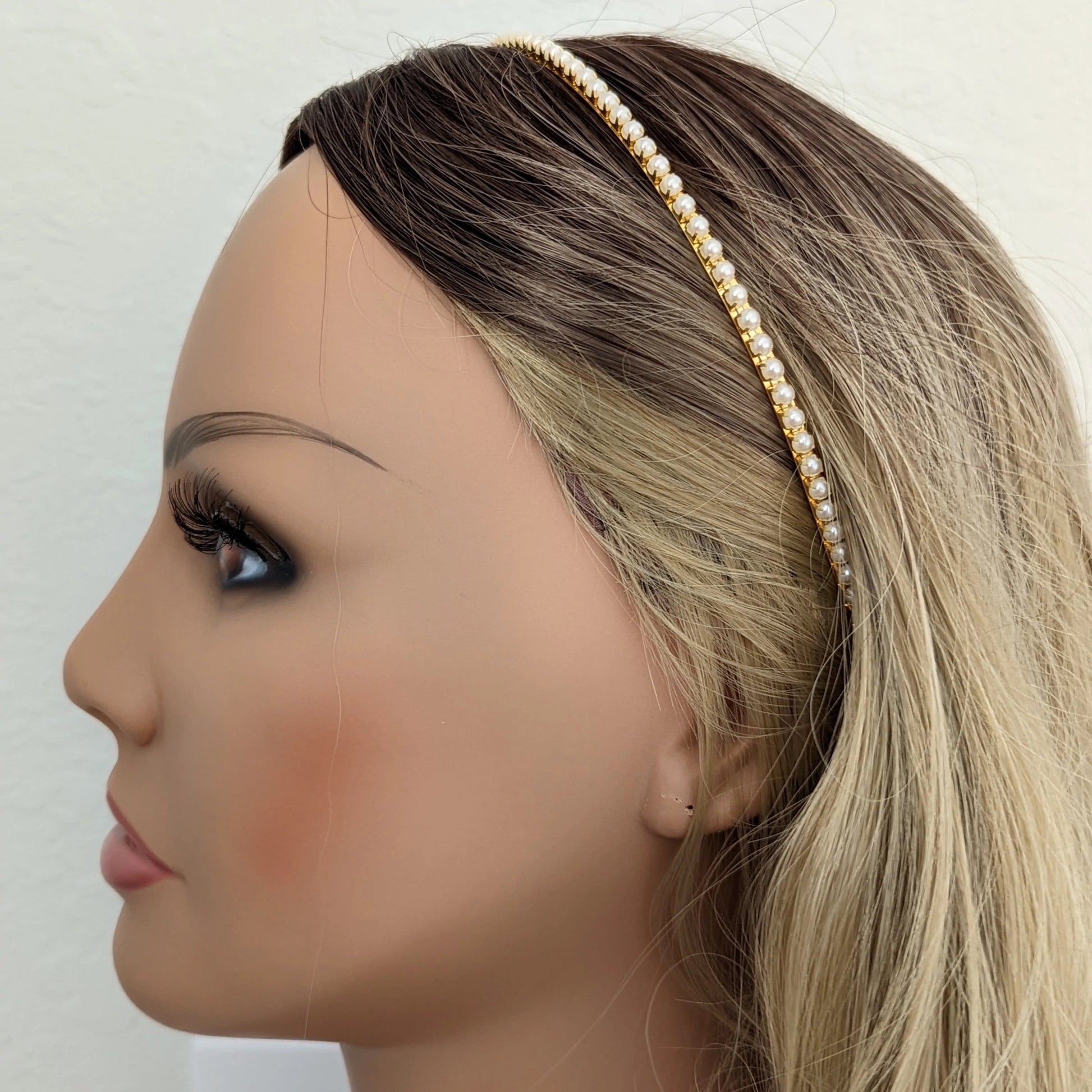 Gold Pearl Headband | 22496 - Hair Accessories