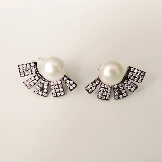 Art Deco Wedding Earrings / 4164