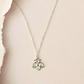 dainty leaf necklace crystal