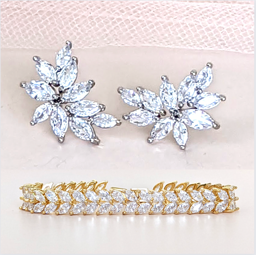 crystal bridal jewelry set 