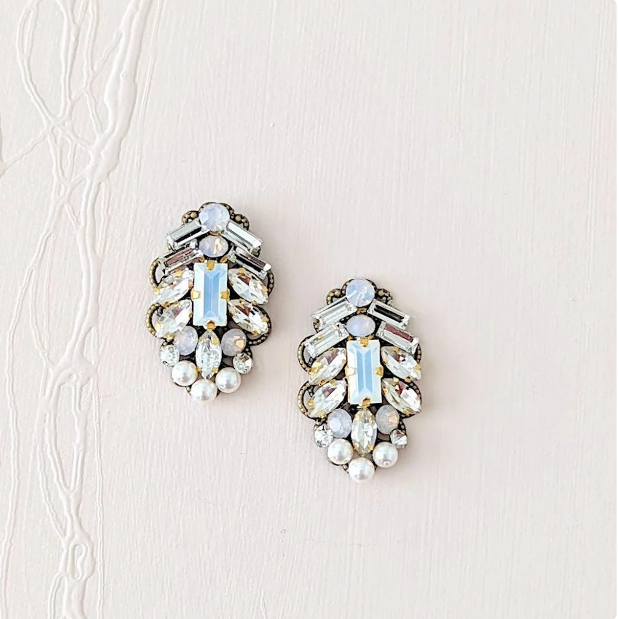 Art Deco Bridal Earrings | GALATIA - Earrings - JazzyAndGlitzy
