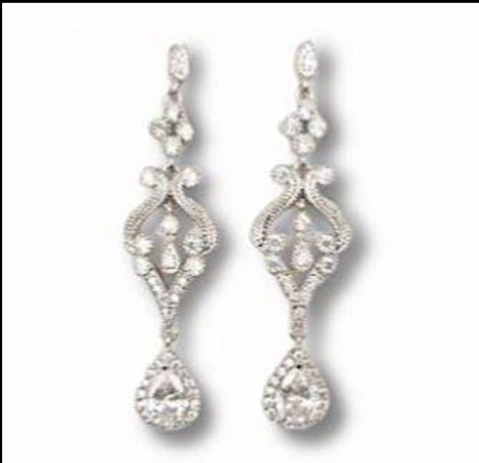 dainty bridal earrings