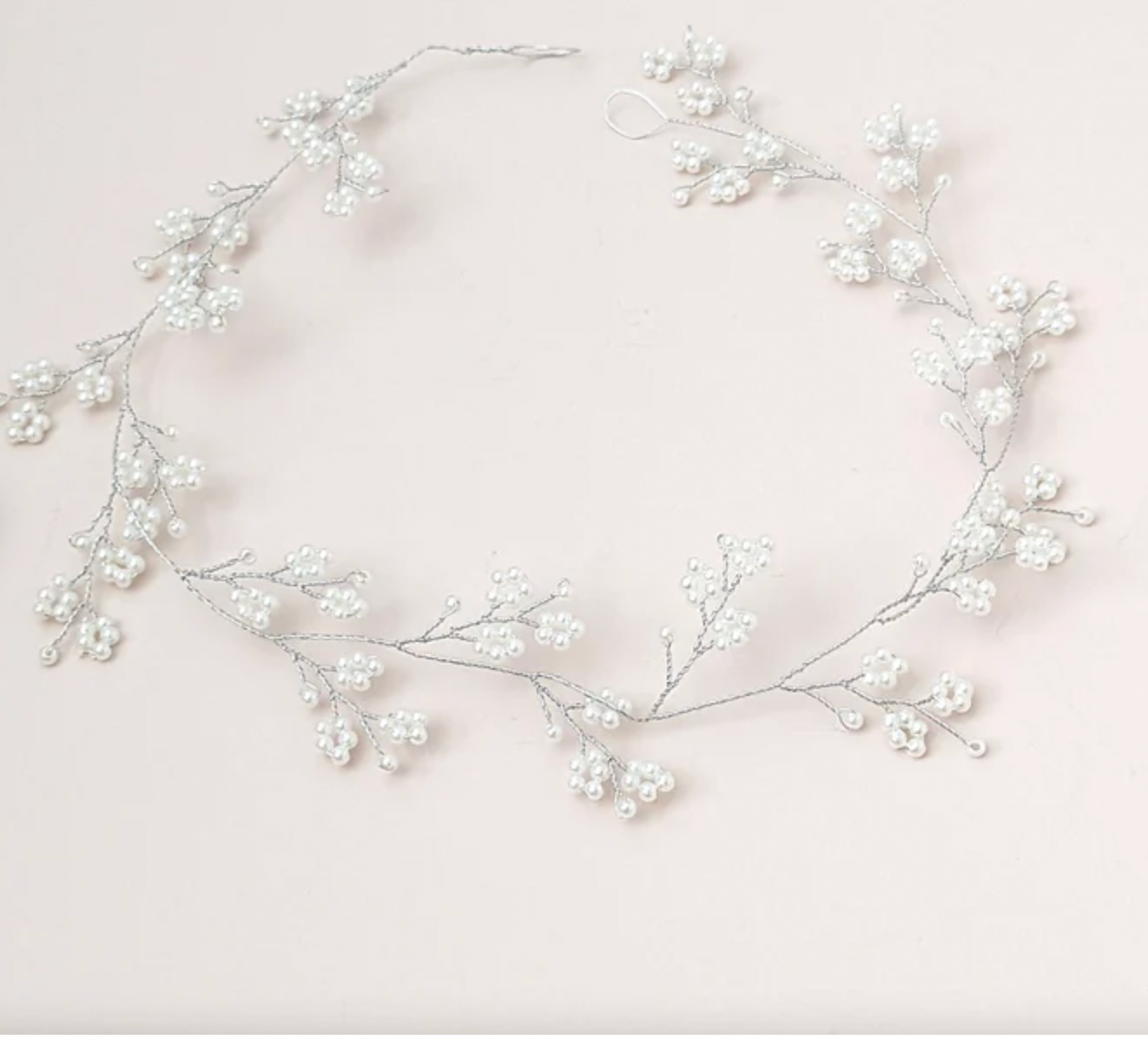 Bridal Hair Vine with Dainty Pearl Flower