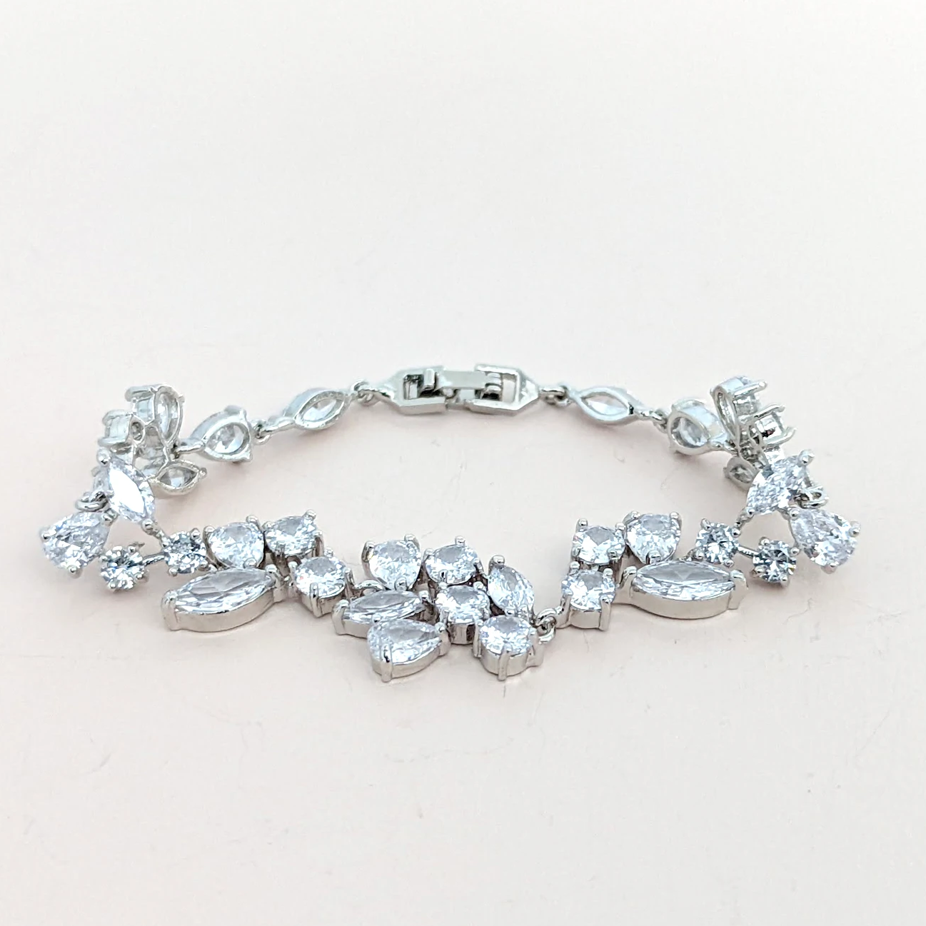 elegant bridal bracelet cluster