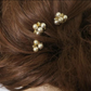 Rose Gold Bridal Pearl Hair Pins Dainty