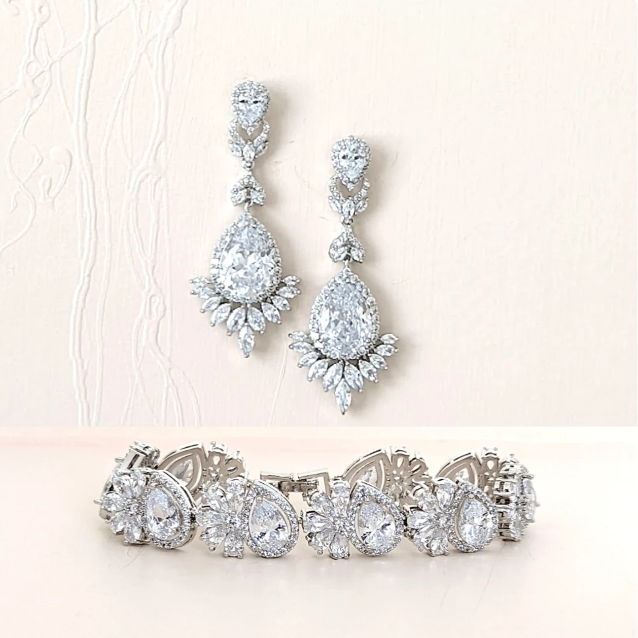 art deco bridal jewelry set
