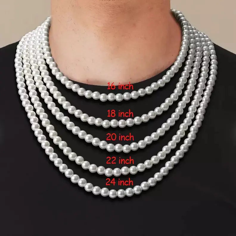 harry style pearl necklace