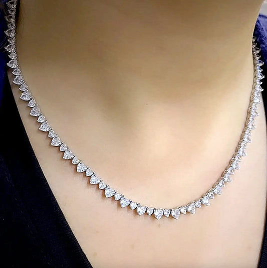 Cubic zirconia necklace Sterling silver