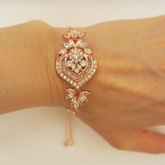 Cubic Zirconia Wedding Bracelet for Brides MIA