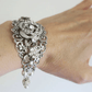Vintage Style Silver Wedding Bracelet Cuff