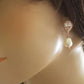 CZ Pave Drop Swarovski Pearl Earrings for Weddings