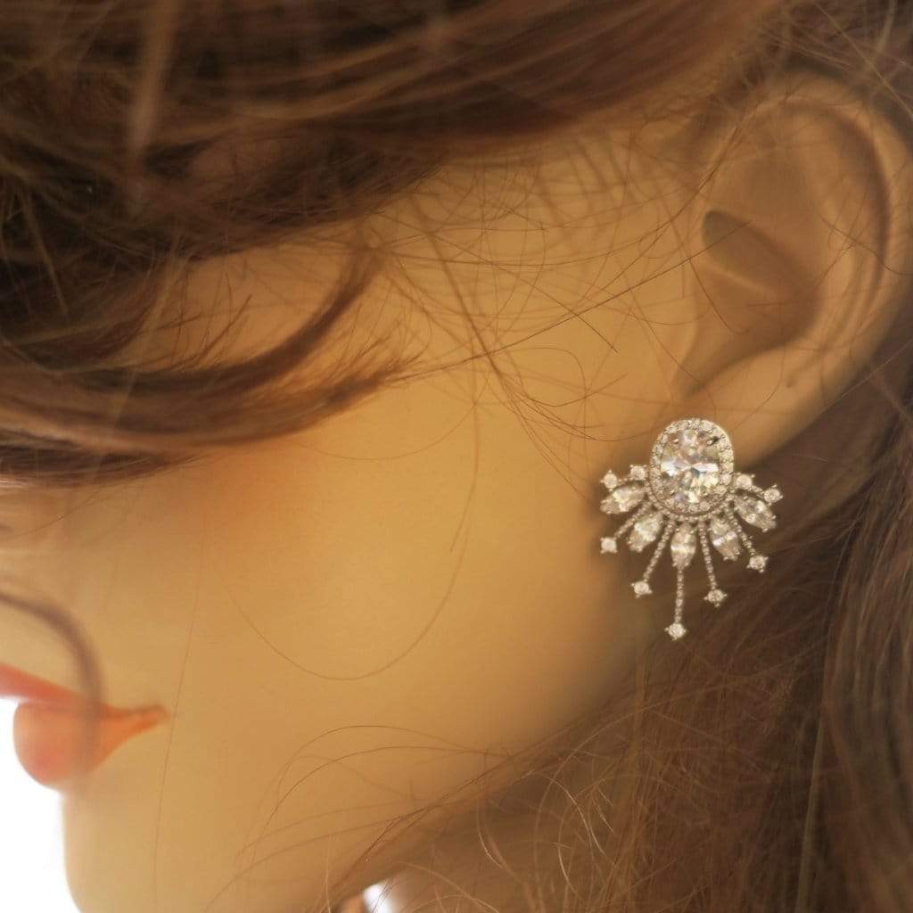 fan earrings for brides